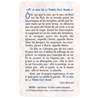 Card-prayer Saint Bernard (Verso)