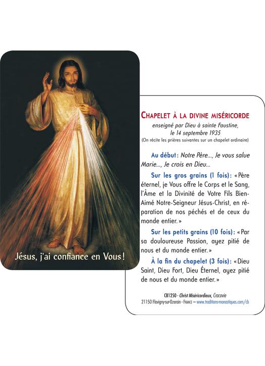 Card-prayer of Merciful Christ of Vilnus (Recto-Verso)