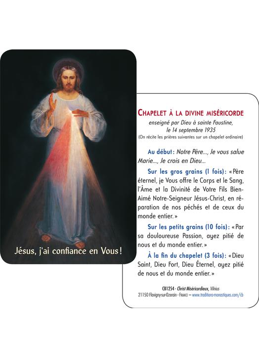 Card-prayer of Merciful Christ of Vilnus (Recto-Verso)