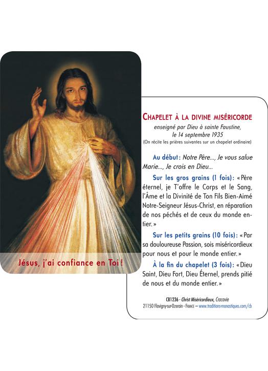 Tarjeta-rezo del Cristo Misericordioso del Cracovie (detalle) (Recto-Verso)