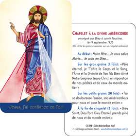 Carte-prière Christ Miséricordieux de Madi (Tutoiement) (Recto-Verso)