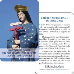 Carte-prière Notre-Dame de Pontmain (Recto-Verso)