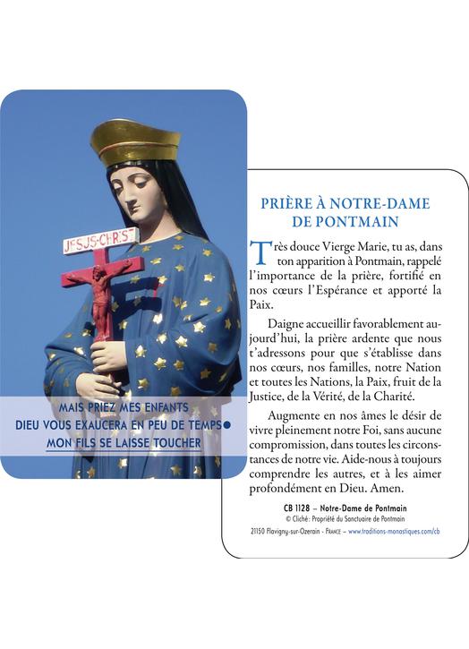 Card-prayer of Our Lady of Pontmain (Recto-Verso)