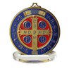 Médaille de saint Benoît émaillée de grande taille, 80 mm (Vue du recto)