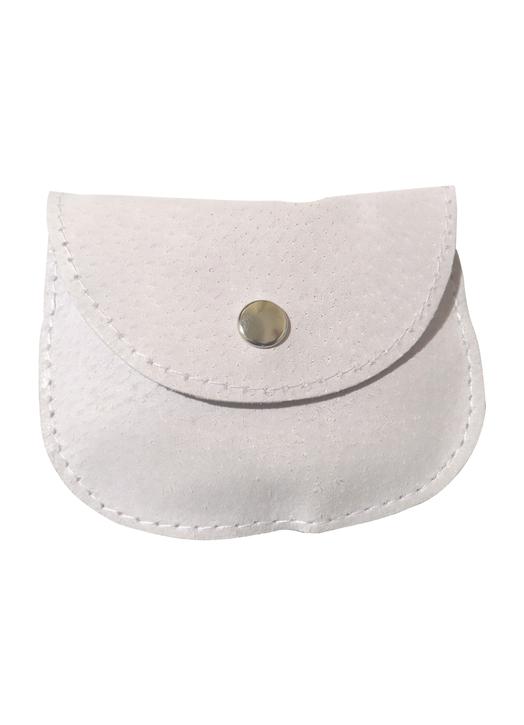 Etui chapelet croûte cuir blanc