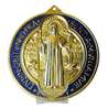 Médaille de saint Benoît émaillée grand modèle, 150 mm (Vue du verso)