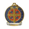 M&eacute;daille de saint Beno&icirc;t &eacute;maill&eacute;e de grande dimension, 50 mm
