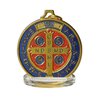 Médaille de saint Benoît émaillée de grande dimension, 50 mm (Vue du recto)