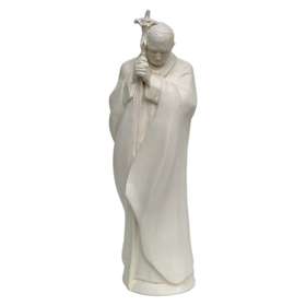Statue de Jean-Paul II, homme de prière - 22 cm (Vue de face)