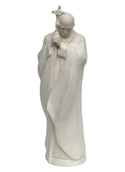 Statue de Jean-Paul II, homme de prière - 22 cm (Vue de face)