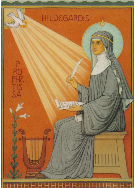 Icon of saint Hildegarde de Bingen