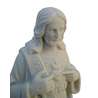 Sacred Heart of Jesus, reconstituted marble, 27,5 cm (Gros plan de la face)