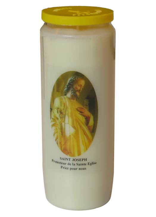 Novena candle - Saint Joseph (Bougie avec son couvercle)
