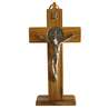 Crucifix of Saint Benedict rosewood ( Olive wood, 185 x100 mm) (Vue de face)