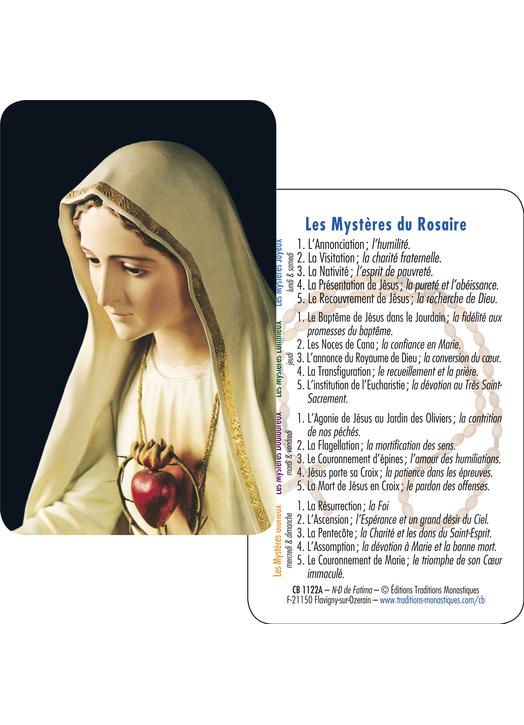 Notre-Dame de Fatima (recto-verso, recto-verso)