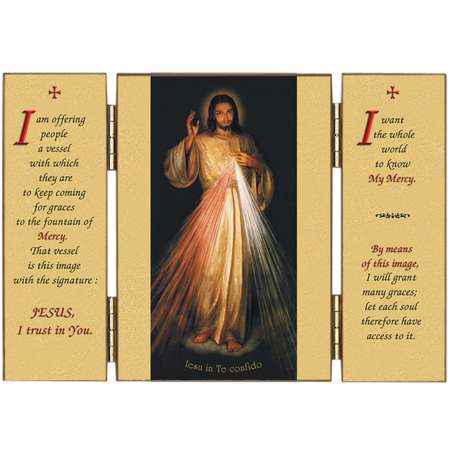Triptych of Merciful Jesus with invocations of confidence in English ...