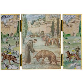 San Francisco de Asís y el lobo de Gubbio