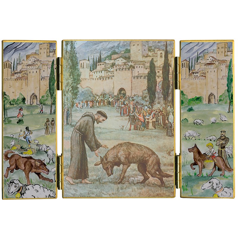 San Francisco de Asís y el lobo de Gubbio