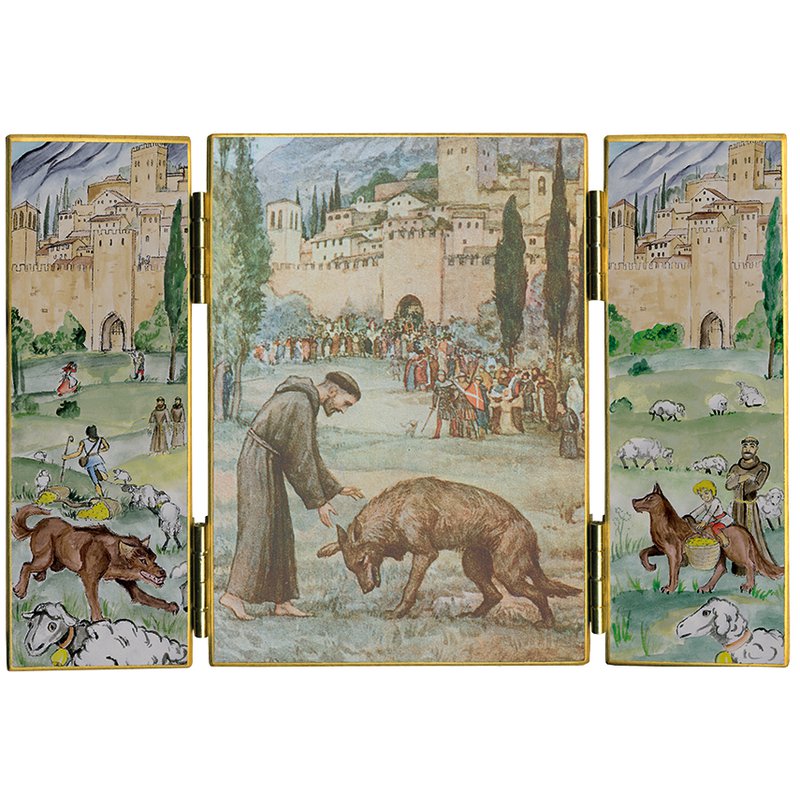 Saint Francis and the wolf of Gubbio