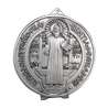 Médaille de saint Benoît grand format argentée, 150 mm (Verso)