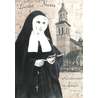 Portrait de Ste Bernadette avec l'Eglise saint Pierre