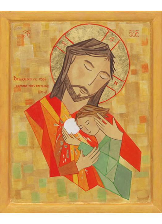Icono de Cristo y San Juan