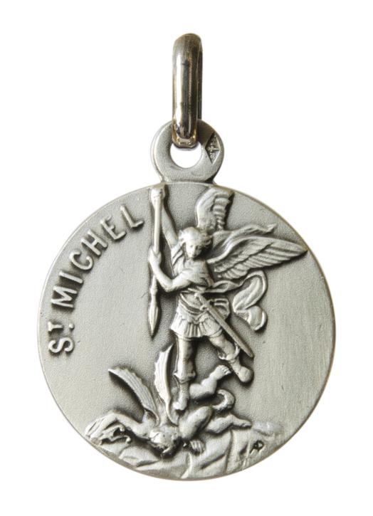 Médaille de saint Michel 18mm, argent massif