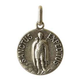 Médaille de Saint Expedit en métal, 18 mm