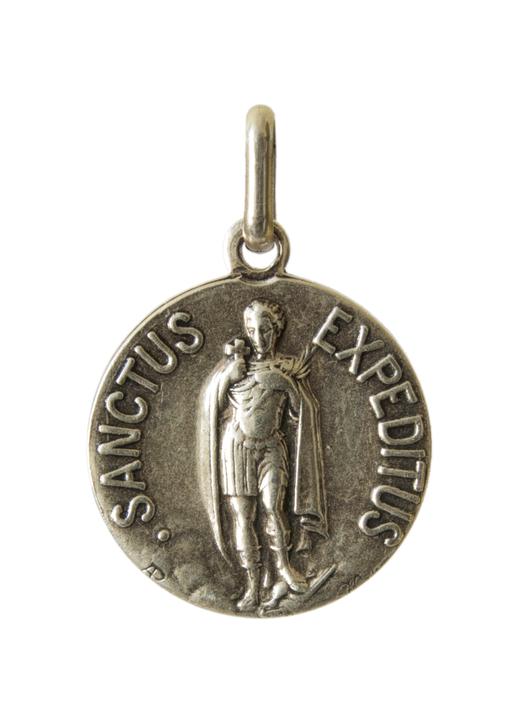 Metal Medal of Saint Expedit, 18 mm