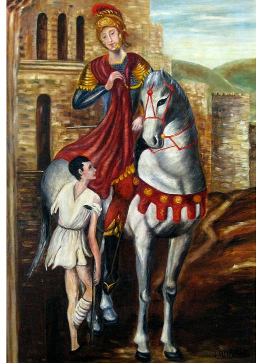 San Martín dando su manto al pobre (Vue de l'image)