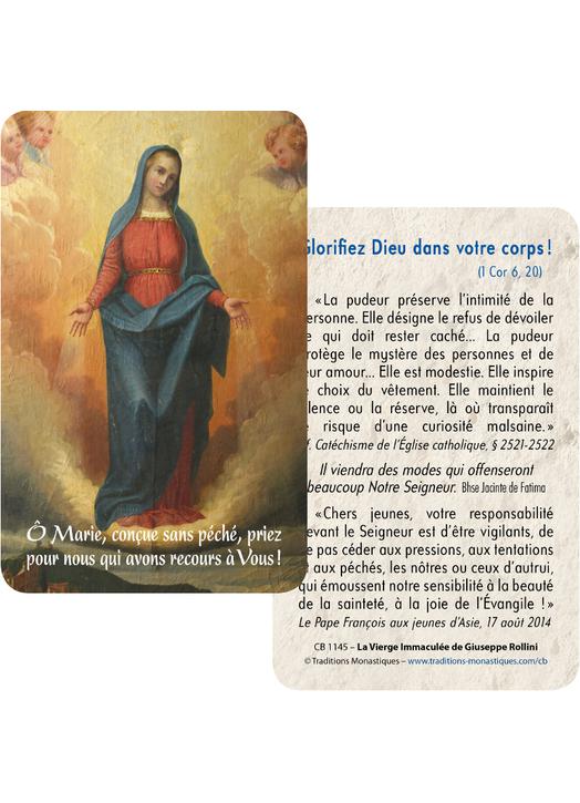 Tarjeta-rezo della Nuestra Señora del Perpetuo Socorro (Recto-Verso)