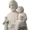 Statue de saint Joseph avec l'Enfant-Jésus, 79 cm (Gros plan sur le buste légèrement en biais)