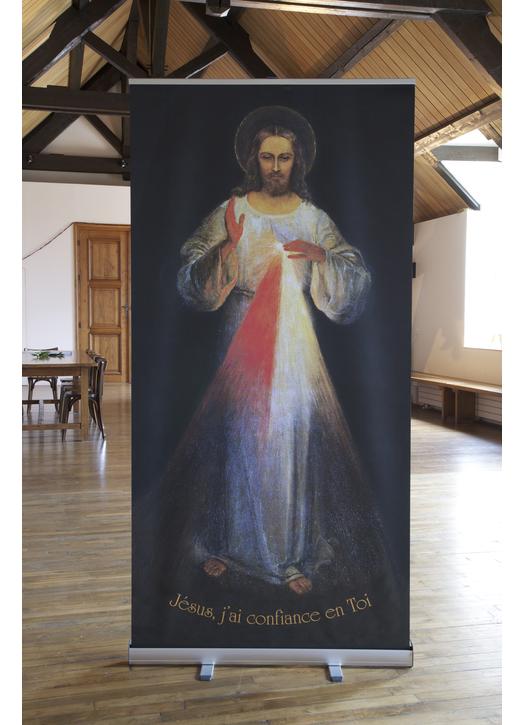 Roll-up de l'icône de Jésus Miséricorde de Vilnius (Image du roll-up)