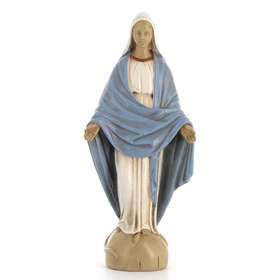 Polychrome statue of the modern miraculous Virgin, 22 cm (Vue de face)