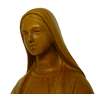 Statue de la Vierge miraculeuse moderne bois clair, 22 cm (Gros plan sur le visage)