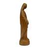 Statue de la Vierge miraculeuse moderne bois clair, 22 cm (Vue du profil droit)