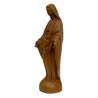 Statue de la Vierge miraculeuse moderne bois clair, 22 cm (Vue du profil gauche en biais)