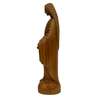 Estatua de madera clara moderna Virgen milagrosa, 22 cm (Vue du profil gauche)