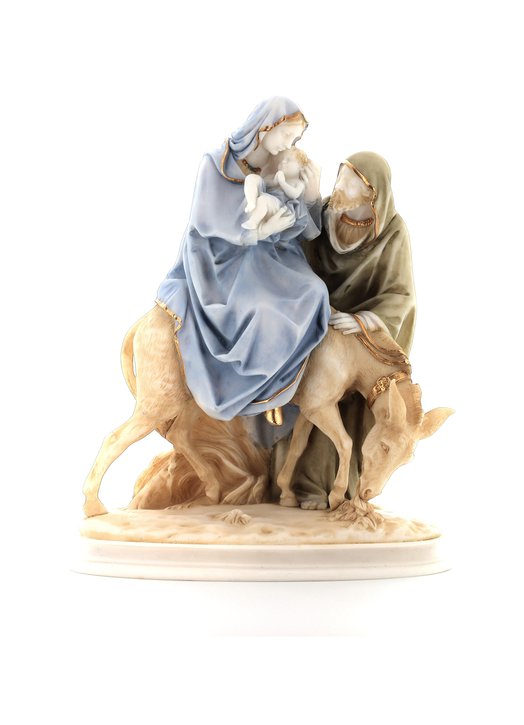 Statue de la sainte Famille et la fuite en Egypte, 26 cm (Vue de face)