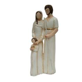 Holy Family statue at heart, 19 cm (Vue de biais)