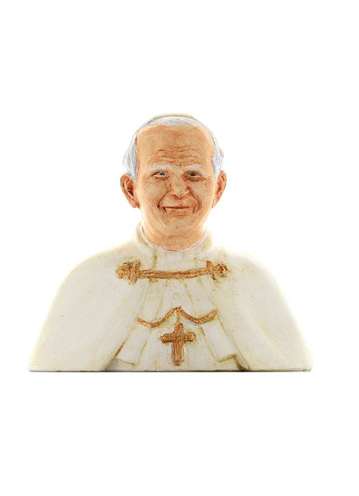 Bust of the saint Jean-Paul II, 15 cm (Vue de face)