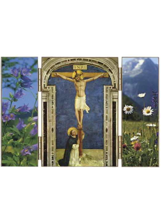 Le Crucifix et St Dominique agenouillé