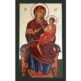 Icon of the Virgin Mary with Jesus enthroned