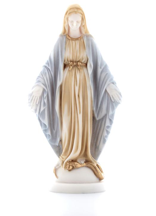 Polychrome statue of the miraculous Virgin, 23 cm (Vue de face)