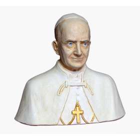 Bust of the blessed Paul VI, 15 cm (Vue du face)