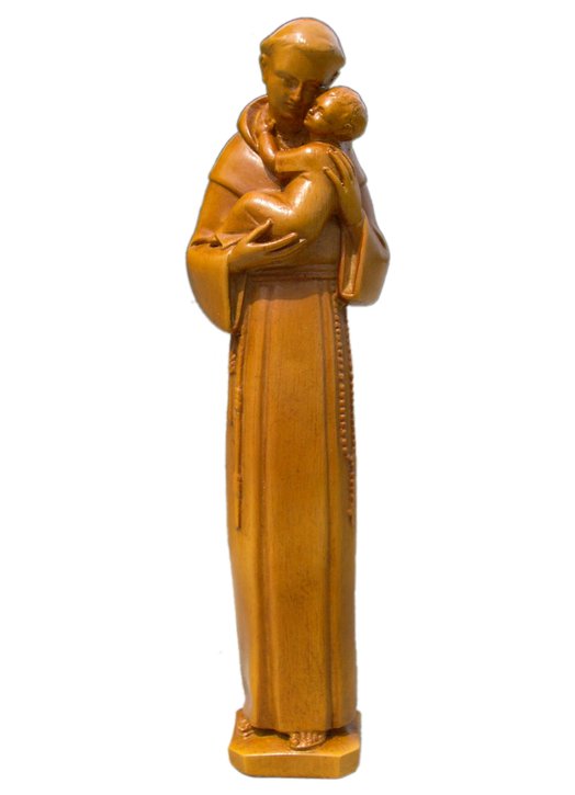Statue de Saint Antoine de Padoue, 20 cm (Vue de face)