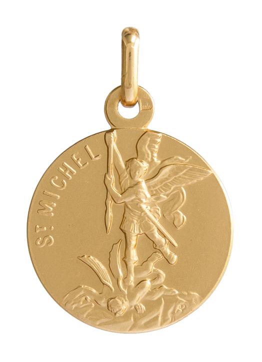 Médaille de saint Michel 18mm, plaqué or