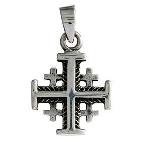 Cross of Jerusalem silver plated