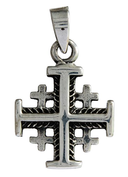 Croix de Jérusalem en argent massif