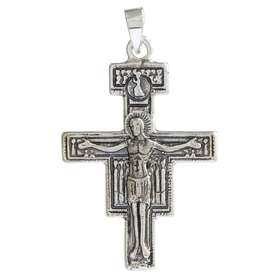 Croix de saint Damien en argent massif